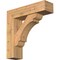 Ekena Millwork Olympic Block Smooth Bracket w/ Offset Brace, Western Red Cedar, 7 1/2"W x 28"D x 28"H BKT0806X28X28OLY05SWR - alternate 1